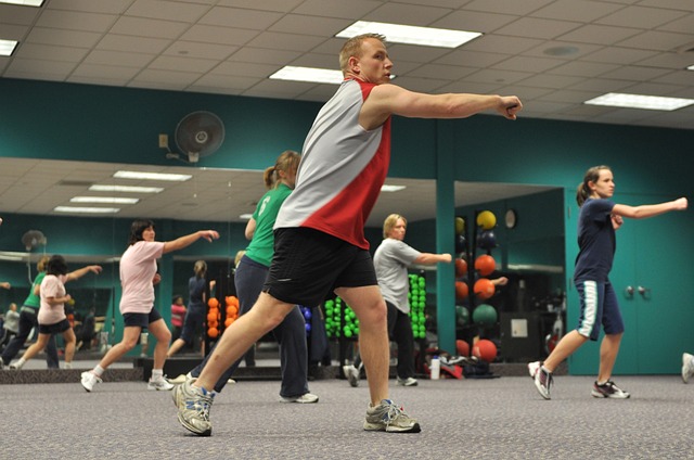 People exercising at a fitness class